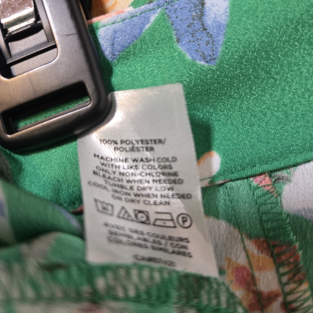 Ann Taylor Loft Midi Skirt NWT Green Floral Side Slit Womens 8 Spring Easter - Picture 6 of 7